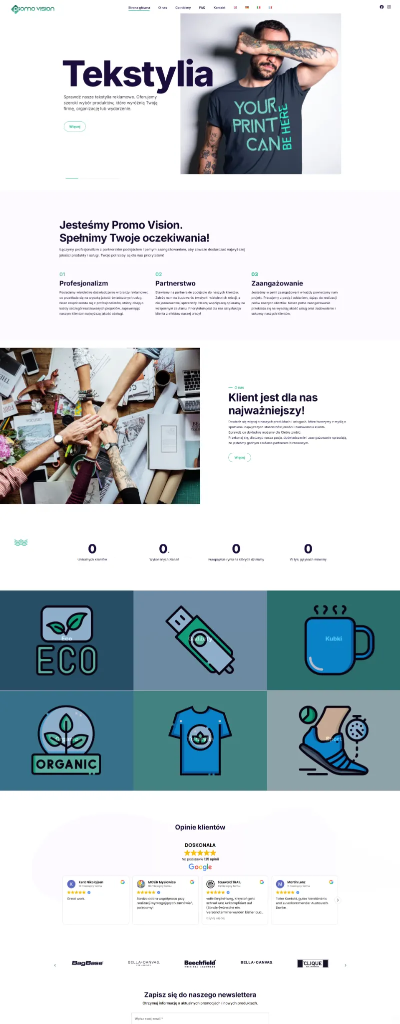 Pełny zrzut strony internetowej — Promo Vision