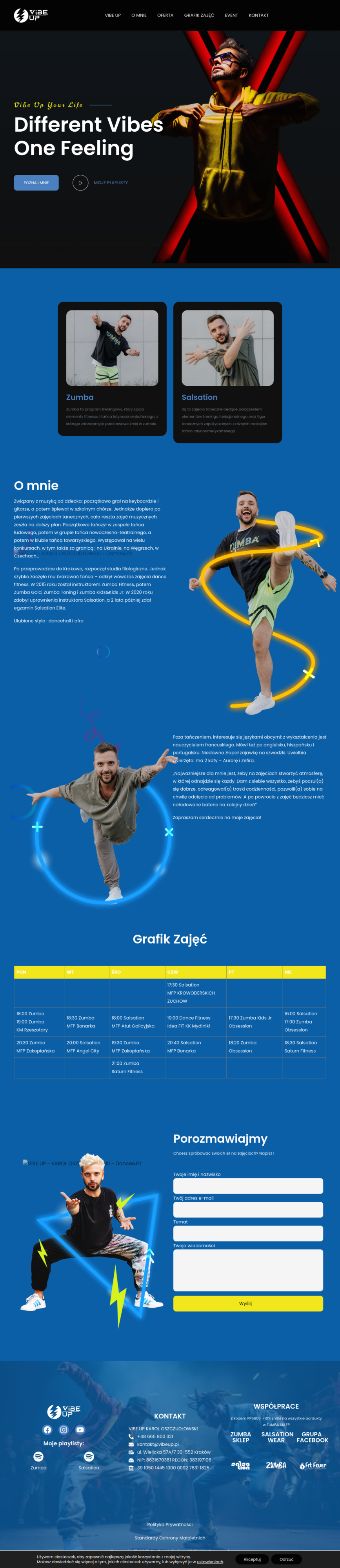 Pełny zrzut strony internetowej — VibeUp