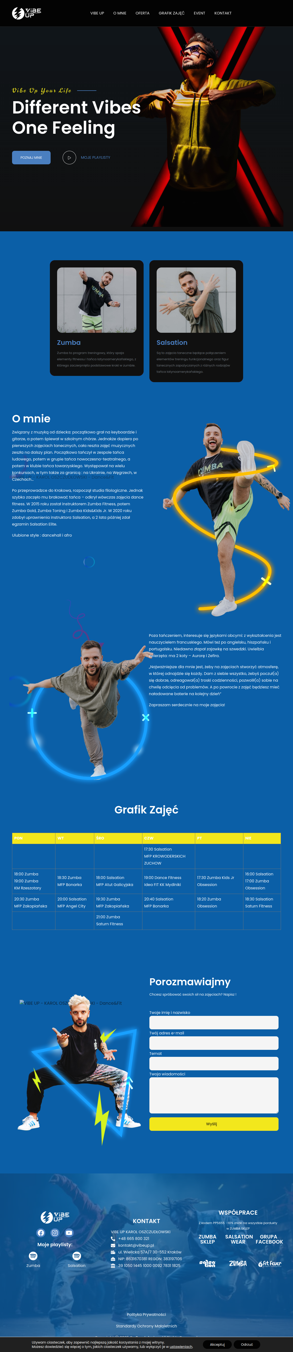 Pełny zrzut strony internetowej — VibeUp