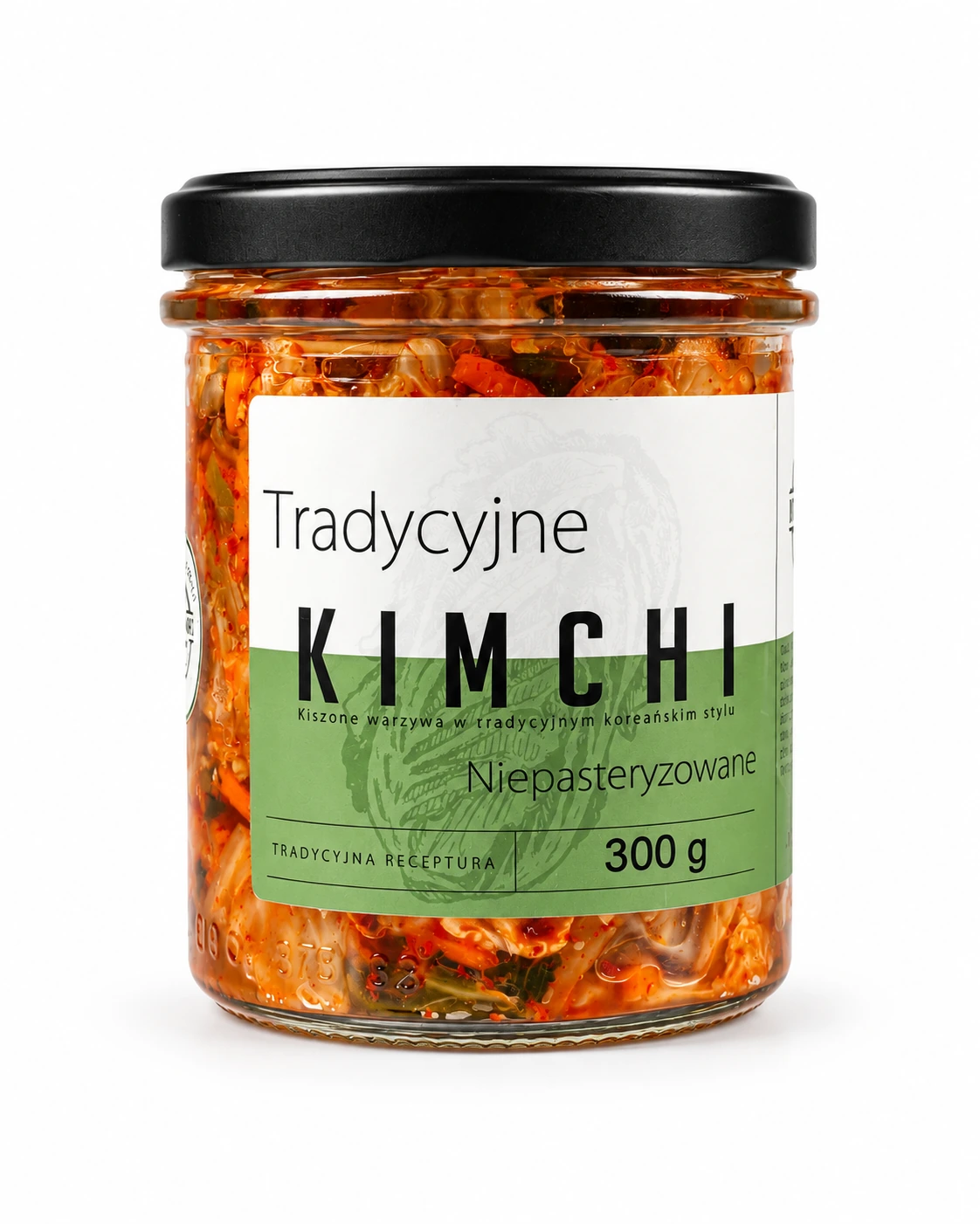 Niezły Kwas — tradycyjne kimchi — fotografia produktowa na białym tle